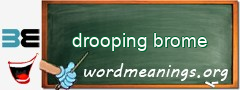 WordMeaning blackboard for drooping brome